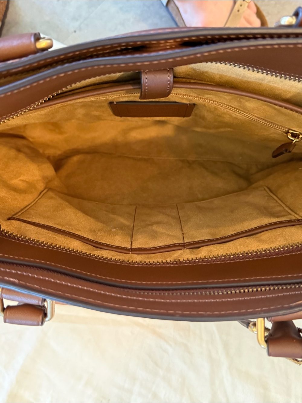 Coach Metropolitan Carryall, men's tote, tan glove leather, nearly new - Picture 6 of 13